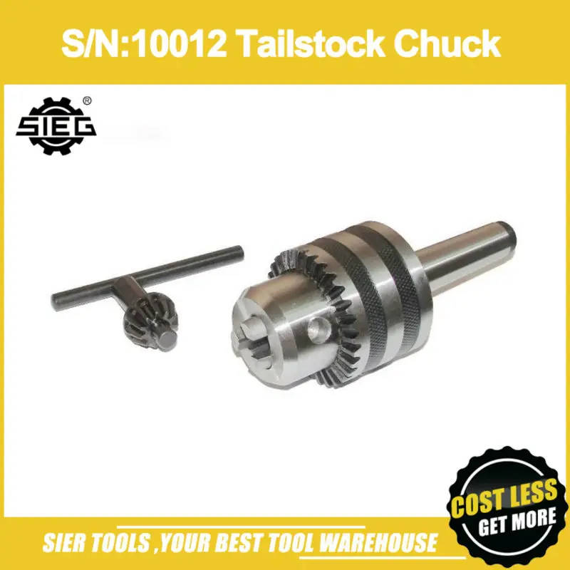 

Free Shipping!/S/N:10012 Tailstock Chuck/SIEG C2/SC2 13mm Chuck with MT#2 Tailstock