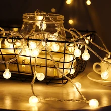 New 2M 3M 6M Fairy Garland LED Ball String Lights Waterproof For Christmas Wedding Home Indoor Decoration Battery USB Powered New 2M 3M 6M Fairy Garland LED Ball String Lights Waterproof For Christmas Wedding Home Indoor Decoration Battery USB Powered