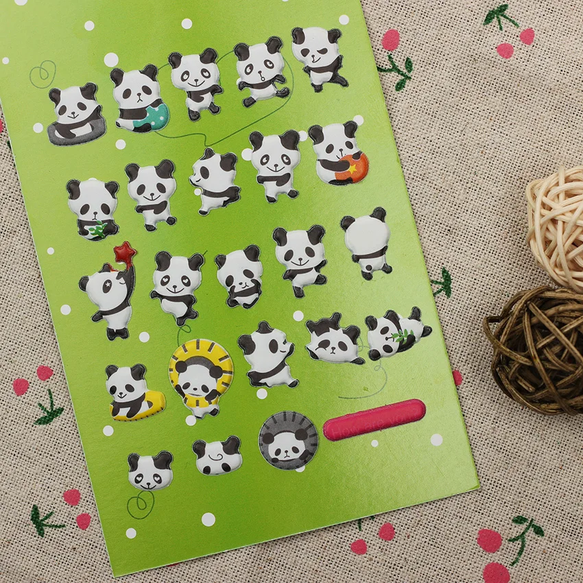 1 лист милые канцелярские принадлежности DIY пузырь наклейки мультфильм детей наклейки игрушки панда 3D записки подарки для детей