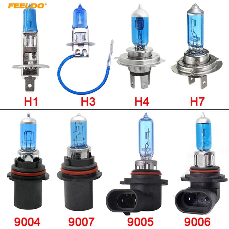 FEELDO 1Pc White H1 H3 H4 H7 H11 9004 9005 9006 9007 Car Headlights Lamp FEELDO 1Pc White H1 H3 H4 H7 H11 9004 9005 9006 9007 Car Headlights Lamp