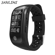 Sanlimi S908 GPS Smart Band Bluetooth сердечного ритма IP68 Водонепроницаемый Мониторы шагомер 2017 новые смарт-браслет для iOS и Android