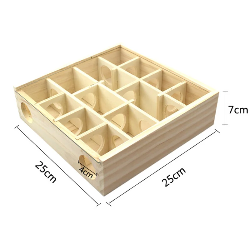 

1Pc Intellectual Wooden Small Animal Maze Tunnel Little Pet Hamster Gerbil Cage Decoration Hamster Maze Toy Pet Toys