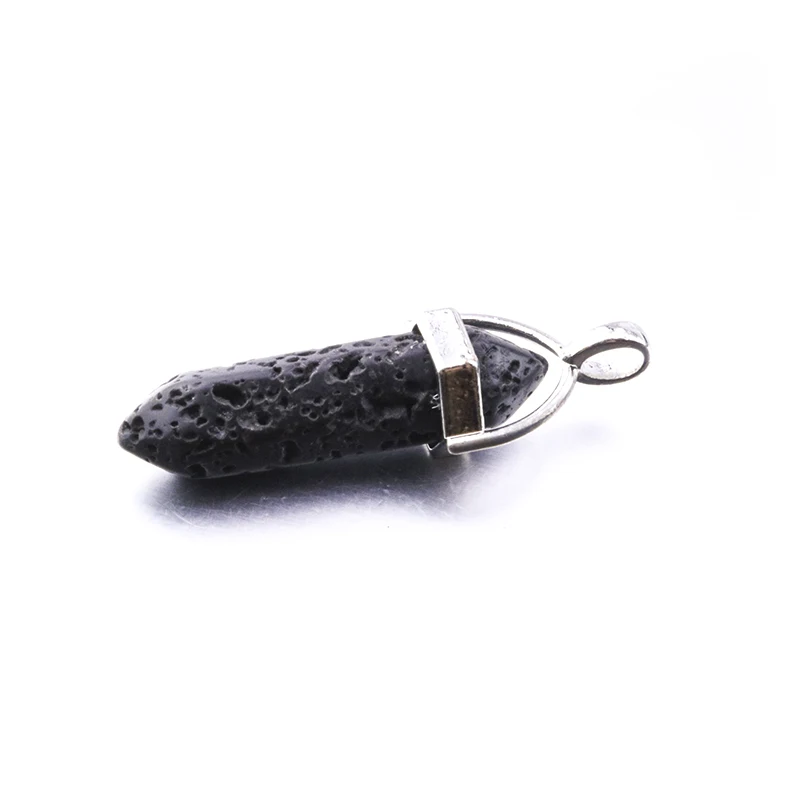 Шестиугольная Призма черная лава ароматерапия эфирное масло духи ожерелье с кулоном-диффузором ювелирные изделия для женщин