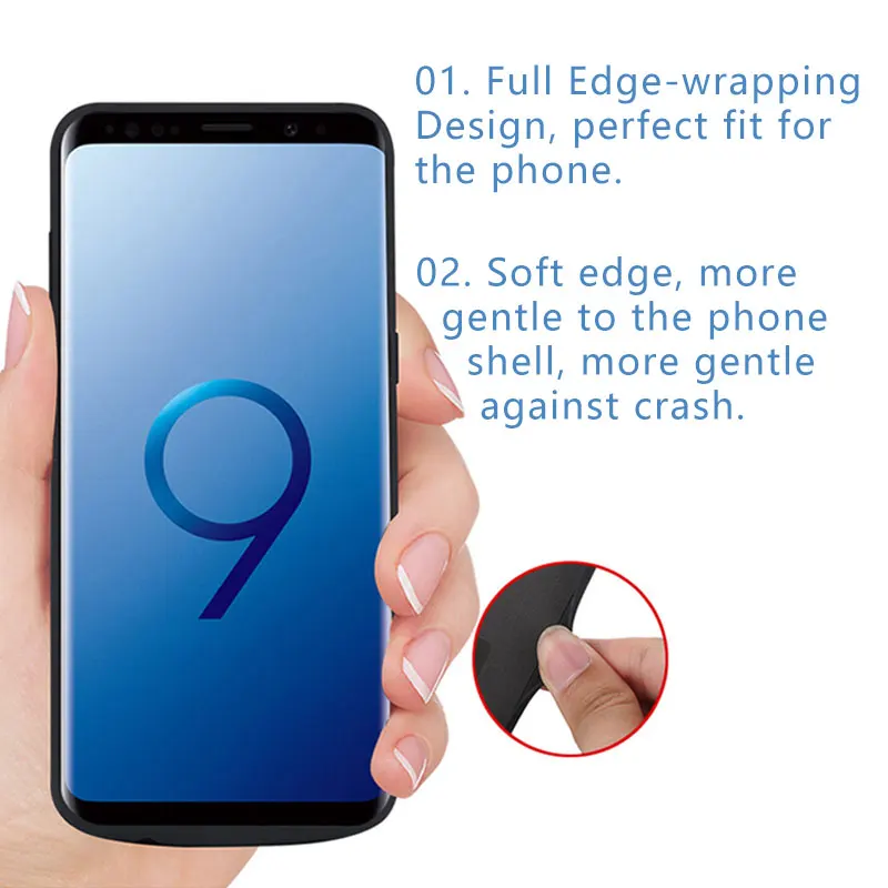 Battery Case Charger Case 5000 6000mAh Power Case For Samsung S9 S9 Plus Battery Charging Case Power Bank чехол аккумулятор