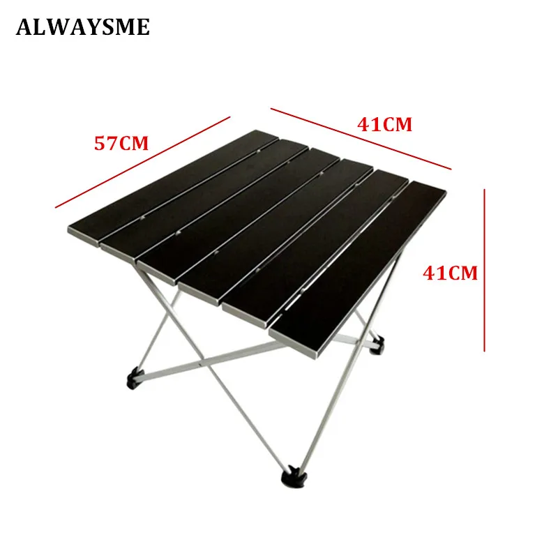 Цветной складной стол ALWAYSME из алюминиевого сплава 57x40x41 см для отдыха на открытом