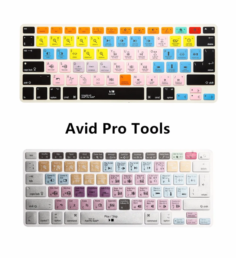 Для Imac Macbook Pro Air 13 15 Avid инструменты клавиши быстрого доступа протектор клавиатуры