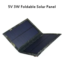Foldable USB 5V 3W Solar Panel For Moble Phones Tablet PC Camouflage Solar Battery Portable Smart Solar Charger