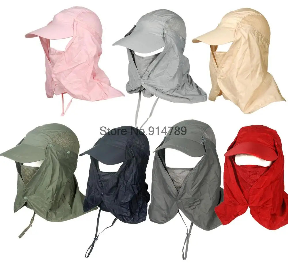 

TACTICAL OUTDOOR VISOR SUN HAT 360 UV PROTECTION FISHING HIKING CAP MULTI COLORS