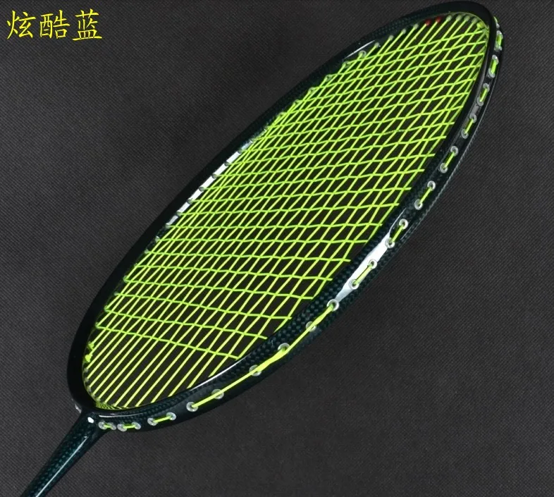 2017 nueva llegada wowen 3u alta libras Bádminton raqueta 100% entrenamiento de carbono Bádminton raqueta entrenamiento raqueta