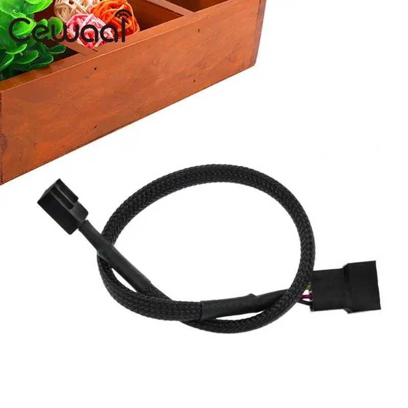 

Cewaal 27cm 4 Pin PWM Connector CPU Fan Cable Computer PC Extension Power Cable Extended Lead Line Connector Black