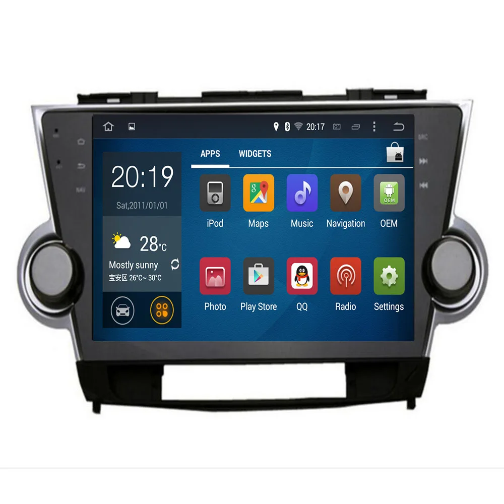 Flash Deal 10.2" 2 din Android 9.0 eight core px5 for TOYOTA HIGHLANDER 2008-2013 Car DVD Player GPS Navigation Radio BT Tape Recorder 1