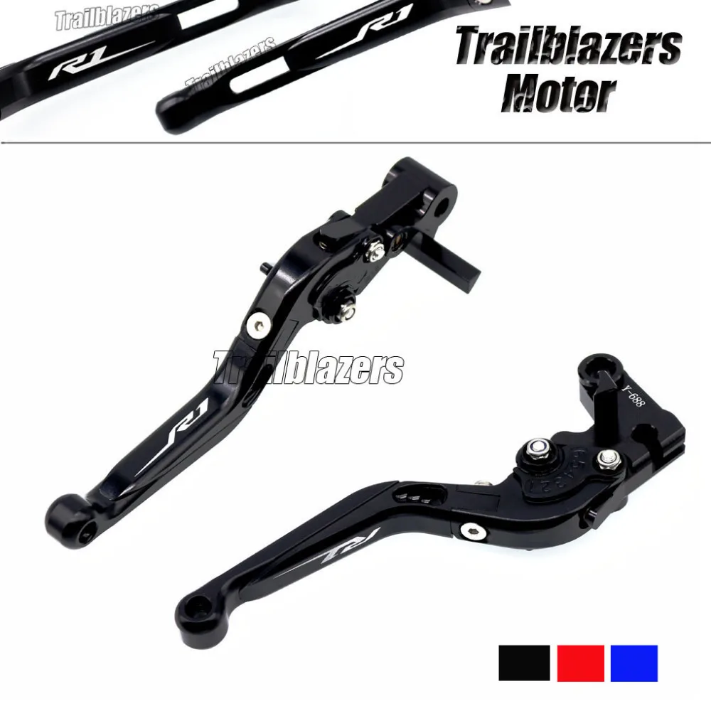 

LOGO R1 For  YAMAHA YZF R1 YZF R1M YZF R1S 2015-2016 CNC Aluminum Folding Extendable  Brake Clutch Levers  #3