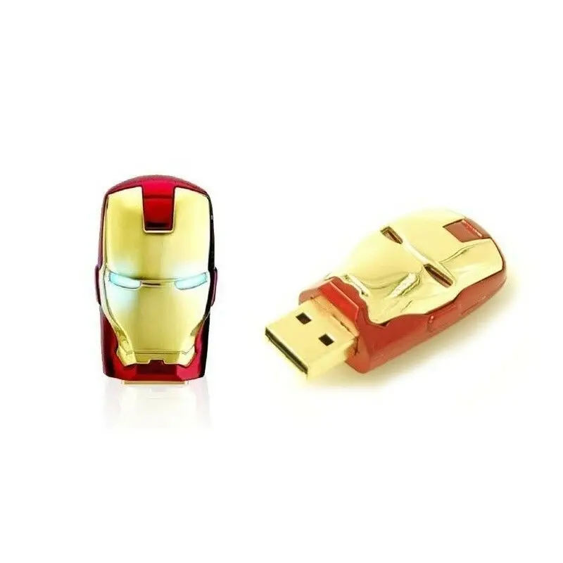 J бокс USB флэш накопитель 32 ГБ светодиодный Железный Человек Робот на флэшке