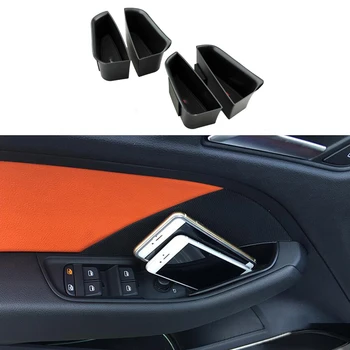 

4pcs Fashion ABS Interior 4 Doors storage Box Cover Trim For Audi A3 2015-2017