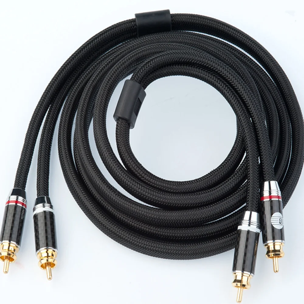 JIB hi end hi fi Stereo OFC Coaxial Audio cable 2 RCA to 2 RCA Male to