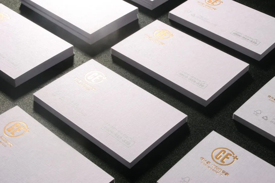 High End 350 Art Paper White Linen Card with Stamping Foil on One Sides|paper business card|foil business cardswhite linen - AliExpress