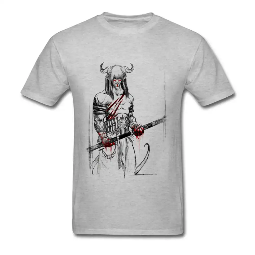 悪魔シリーズ雄牛tシャツグレーtシャツメンズtシャツおかしいティーシャツクール服夏半袖トップス無料 Tシャツ Aliexpress