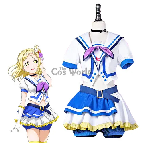 Прекрасно! Солнечный свет! Aqours стиль прыгающее сердце охара искусственное платье