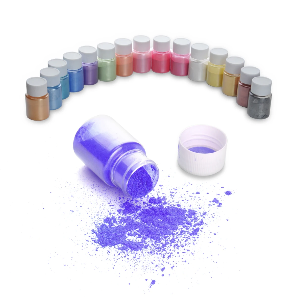 20 цветов порошок слюды DIY пигмент набор, организованный с перламутровым блеском, мыловарение/бомба для ванны/Нейл-арт/тени для век