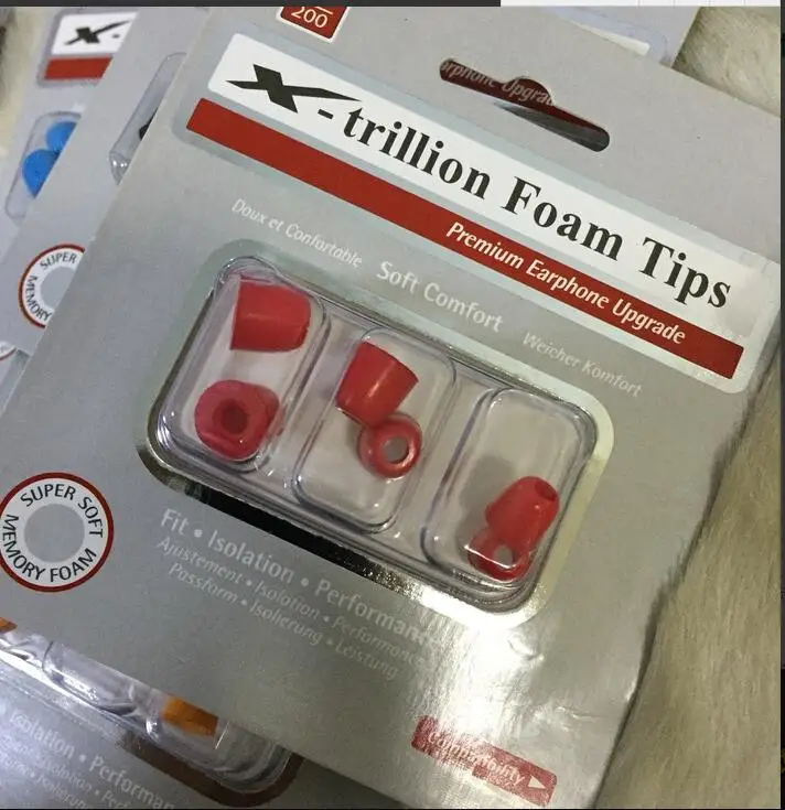 

A Set 6pcs/3pairs X-trillion T200 Soft Memory Foam Earbuds Noise Isolating Tips for All In Ear Earphones Tips Earbuds Earplug