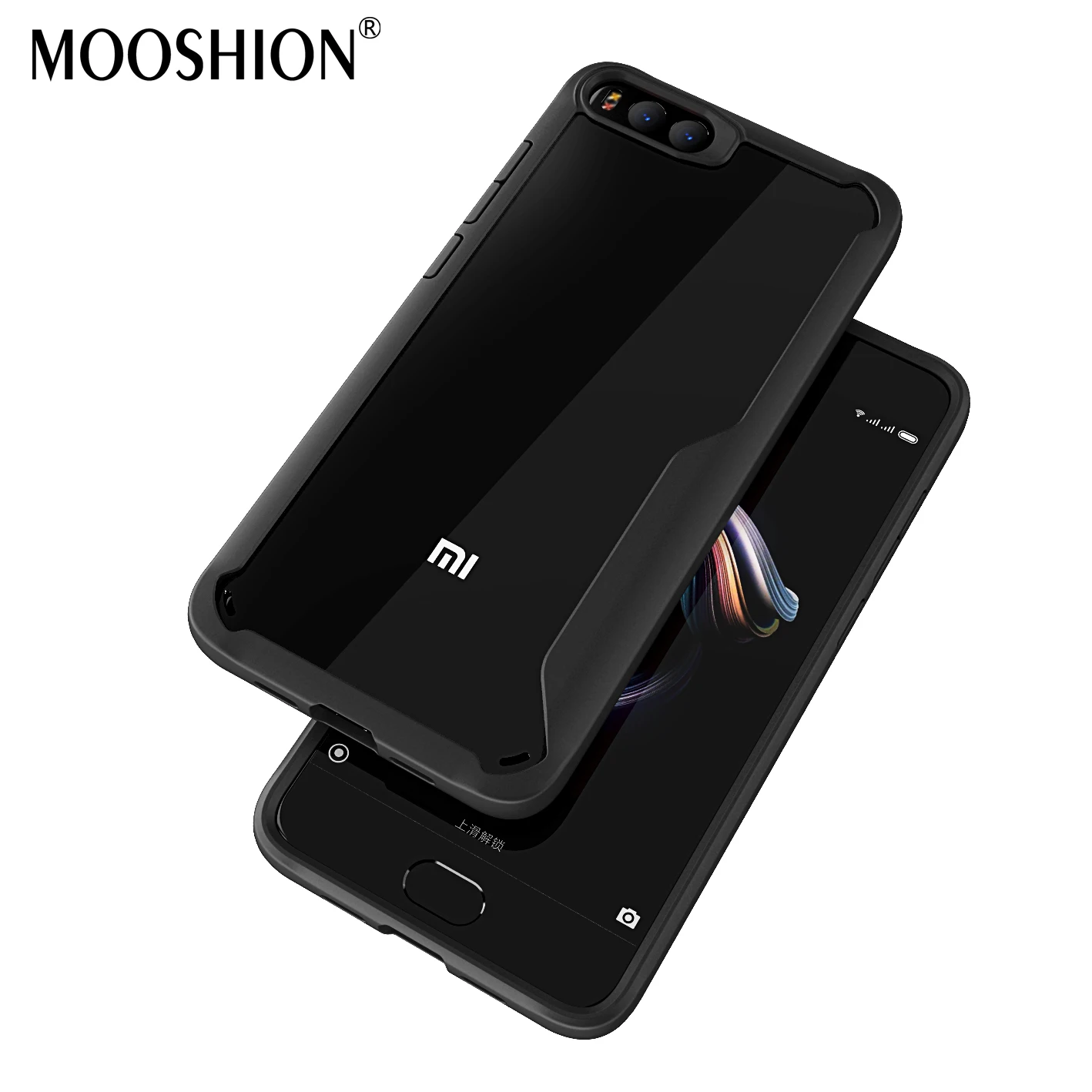 MOOSHION Luxury Slim TPU Acrylic Back Cover for Xiaomi mi Note 3 Cases