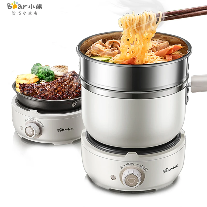 

Electric Cooker Household Non-stick Pan Split Long Handle 1.2L 1-2 People Two Files Firepower