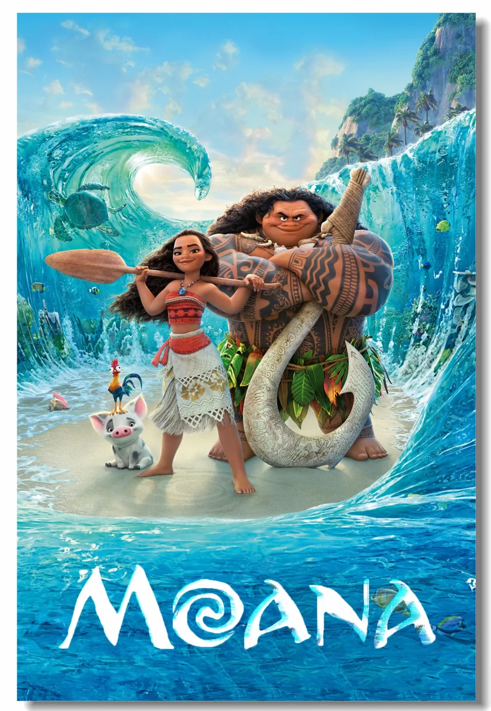 Kustom Kanvas Lukisan Dinding Moana  Poster Moana  Maui 