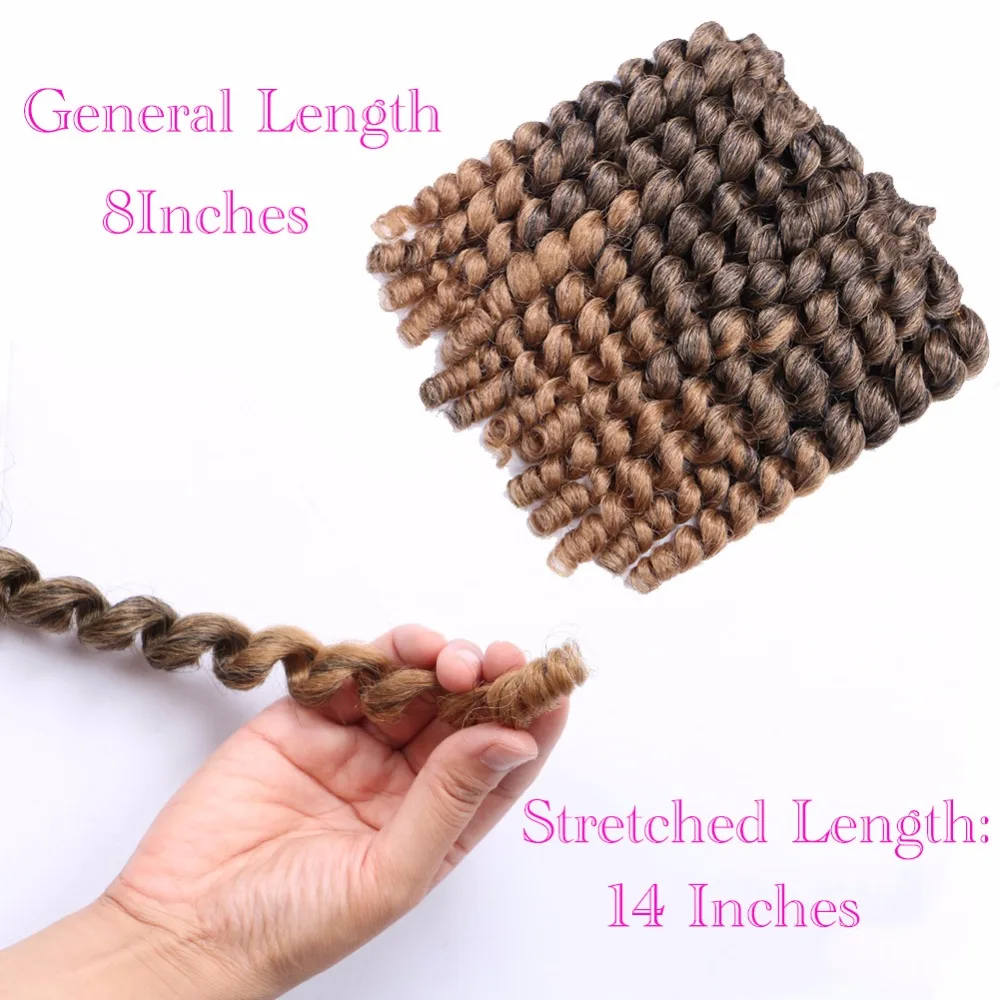 Chorliss 8 'ྌ г jumpy Wand Curl Twist вязанная крючком оплетка ямайский отскок
