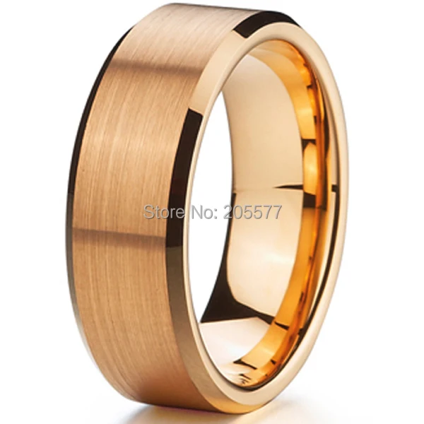 

red rose gold color wedding band titanium ring for men and women alliance fashion jewelry free shipping J017R