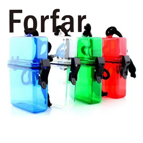 Forfar Открытый плавать Водонепроницаемый Пластиковый Контейнер чехол для хранения ключ коробка держатель для карт красочные разноцветные спортивные