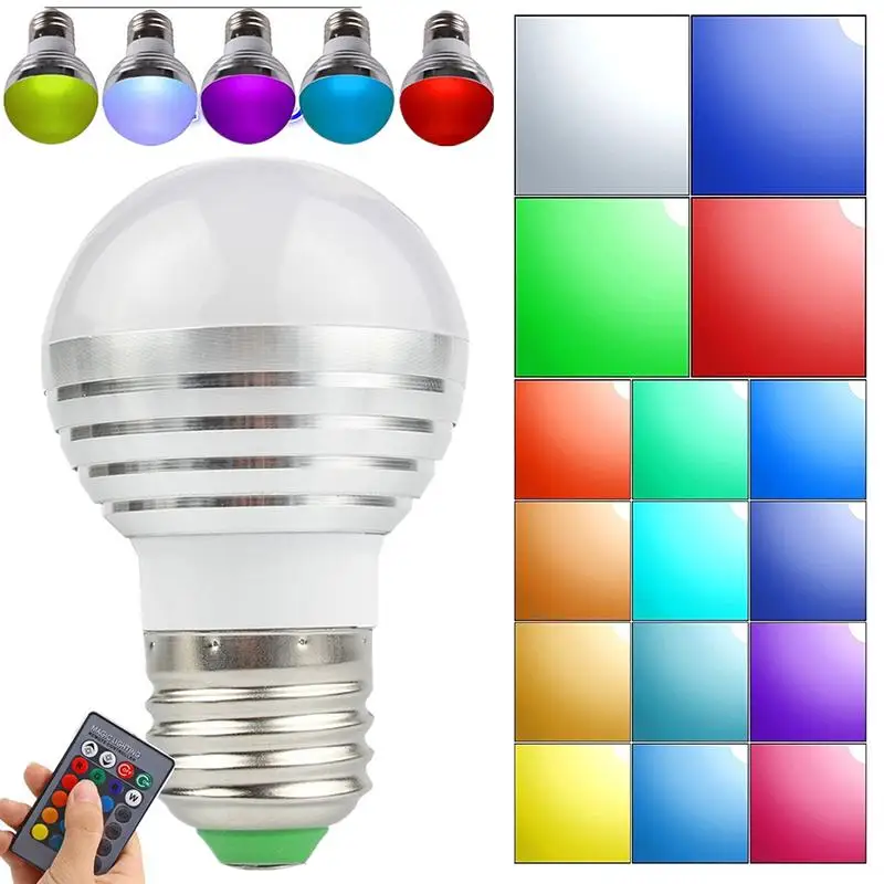 Hobbylan E27 RGB умная WIFI Светодиодная лампа с дистанционным управлением сменные цвета
