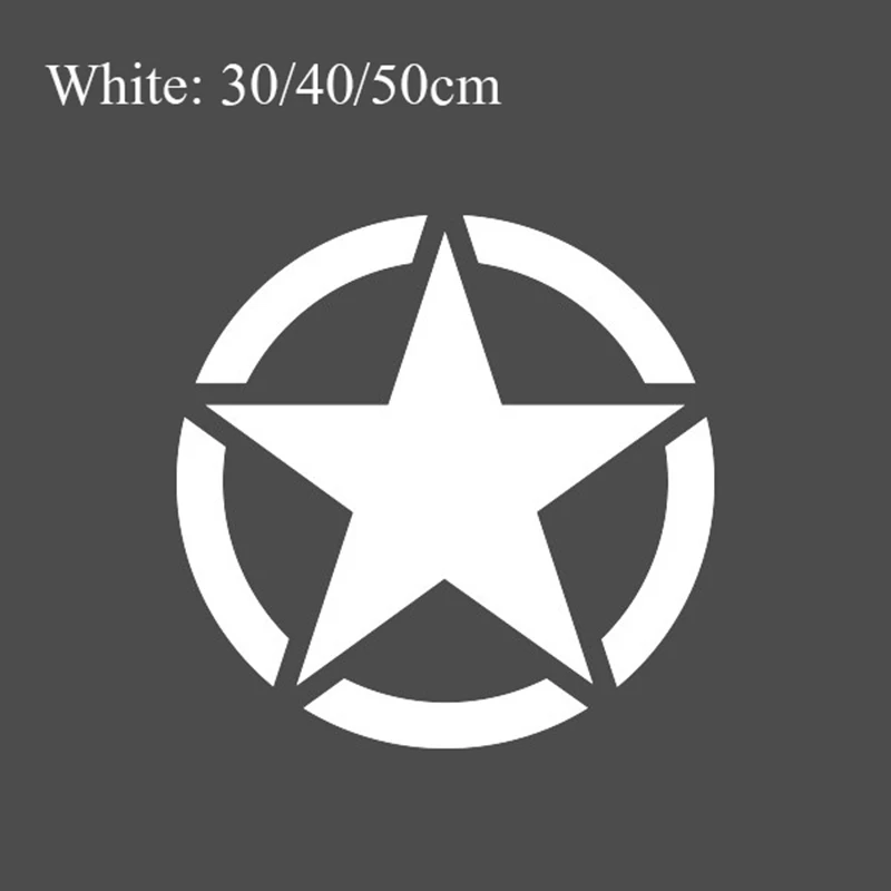 30/40/50 см круглый кулон покрытый звезда передняя дверь запасное колесо для автомобильного стайлинга светоотражающий Стикеры Авто Внешние наклейки для Jeep Wrangler пикап