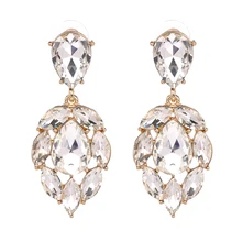 BRANDNEW высокое качество мода горячая распродажа Женские Все хрустальные серьги 4 цвета винтажные нежные капельные серьги для женщин ювелирные изделия