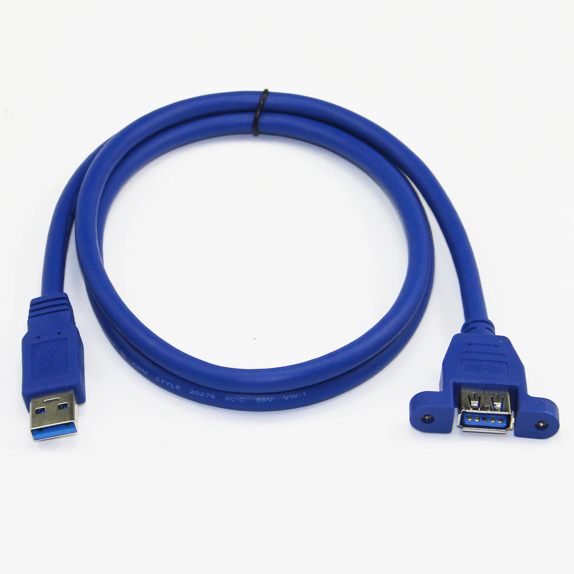 USB 3.0 Extension Cable Male to Female Dual Shielded w//Screw Panel Mount