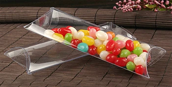 

2.5*5.5*15cm 30pcs New Style Clear PVC Pillow Box packaging Wedding Favor /Bridal Sweet Candy Gift Boxes Party Supplies souvenir
