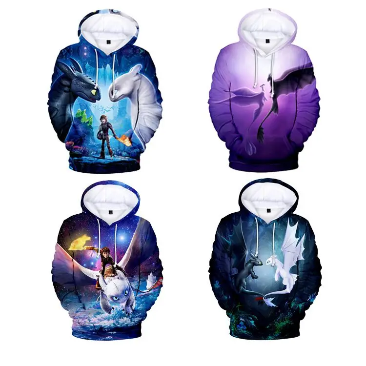 

Boy Girl Hoodies Sweatshirts How to Train Your Dragon 3 Cartoon 3D Printed Hoodies Kid Clothes Boys long Sleeve Tshirt Costume r