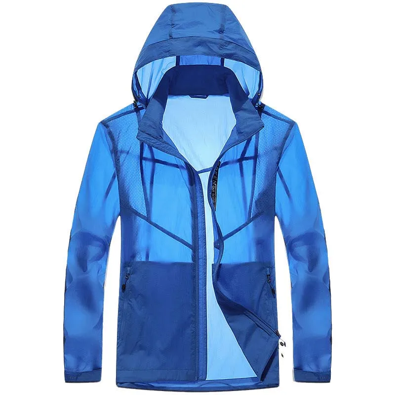 Summer Sunlight Protection Skin Jacket Men Hooded Skin Jacket and Coat