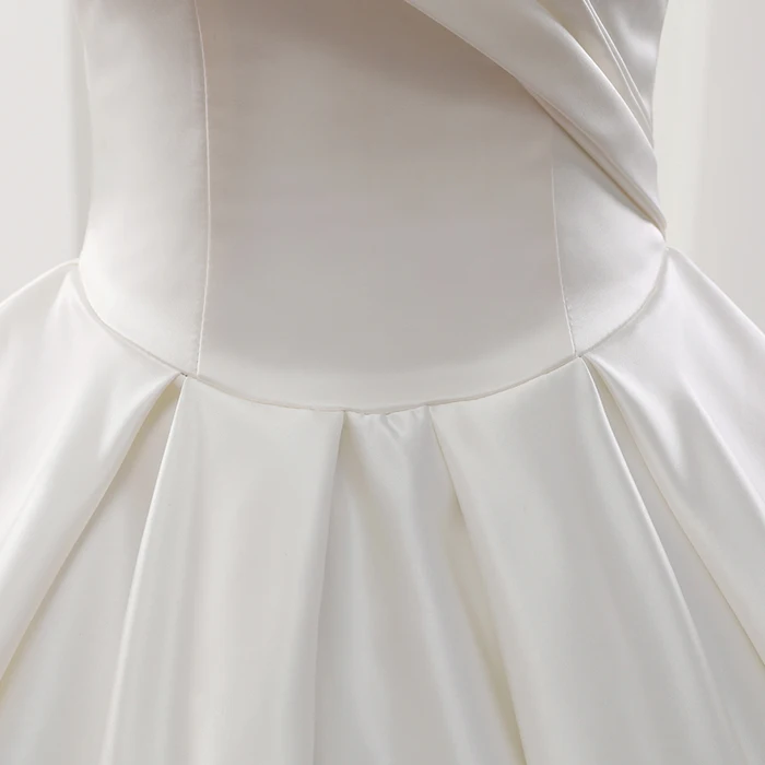 Fansmile Robe De Mariage блестящее Атласное Бальное платье Свадебные платья Vestido De Noiva размера плюс свадебные платья на заказ FSM-573T