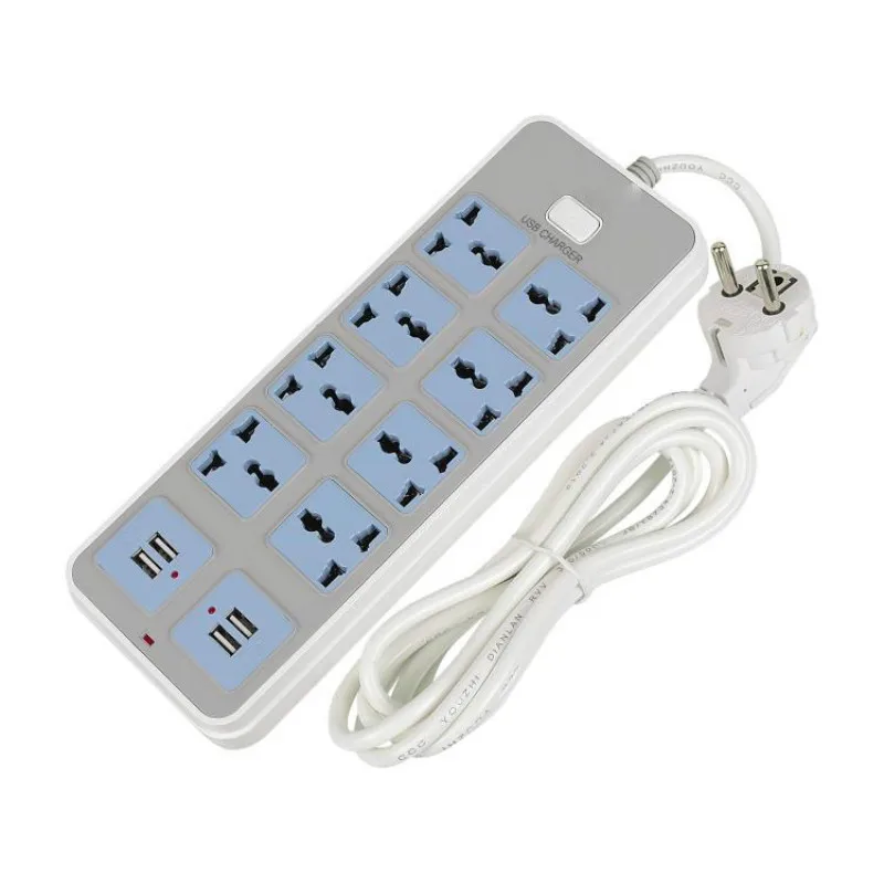 Home Smart Power Strip Extension Socket 10A 2500W Fast Charging 4 USB