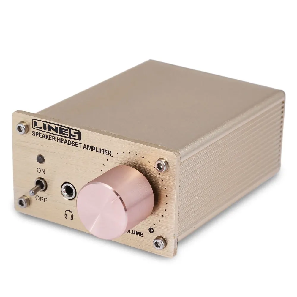 

A910 Digital Headphone Headset Amplifier Audio Power Amplifier with Line 5 Speaker System Volume Control Gold