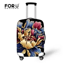 Große Blumendruck Koffer Abdeckung Elastische Spandex Reisetasche Zubehör Anti-Scratch Gepäck Abdeckung für 18 “-30” Trolley Koffer