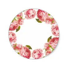 3,8 см Цветочные винтажные Розовые розы на заказ Пустые классические круглые наклейки