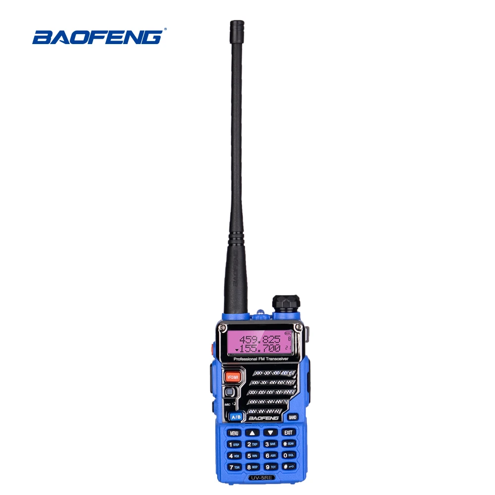 Baofeng UV-5RE для полицейской рации сканер радио двухдиапазонный Cb радиопередатчик UHF 400-520 МГц и VHF 136-174 МГц - Цвет: Синий