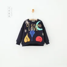 lisacmvpnel Boys and girls cartoon printed with cashmere sweater baby girl/boy clothes