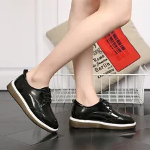 Ngouxm/женские оксфорды на плоской подошве; весенняя женская обувь из лакированной кожи на шнуровке; Женские Удобные оксфорды на плоской подошве; женская обувь