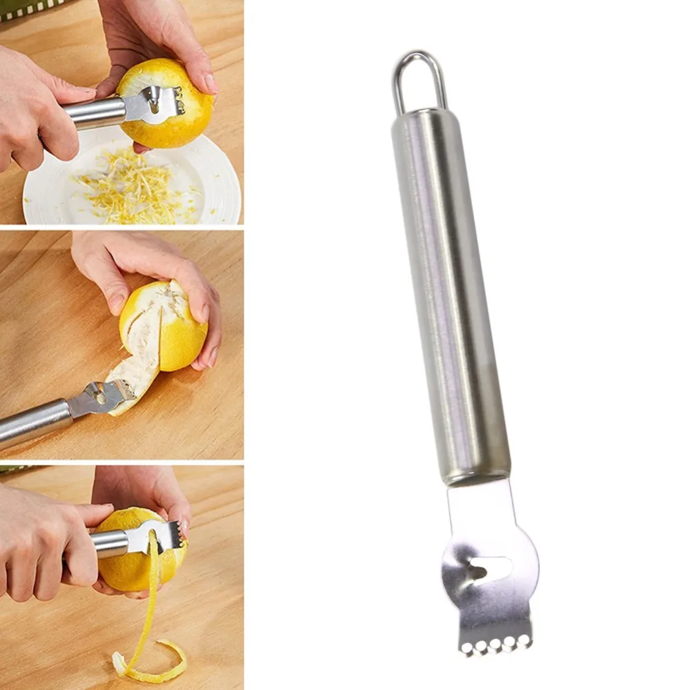 

2019 New Lemon Lime Orange Fruit Citrus Zester Peeler Kitchen Craft Stainless Steel End With Nice Sharp Holes Zesting Fruits