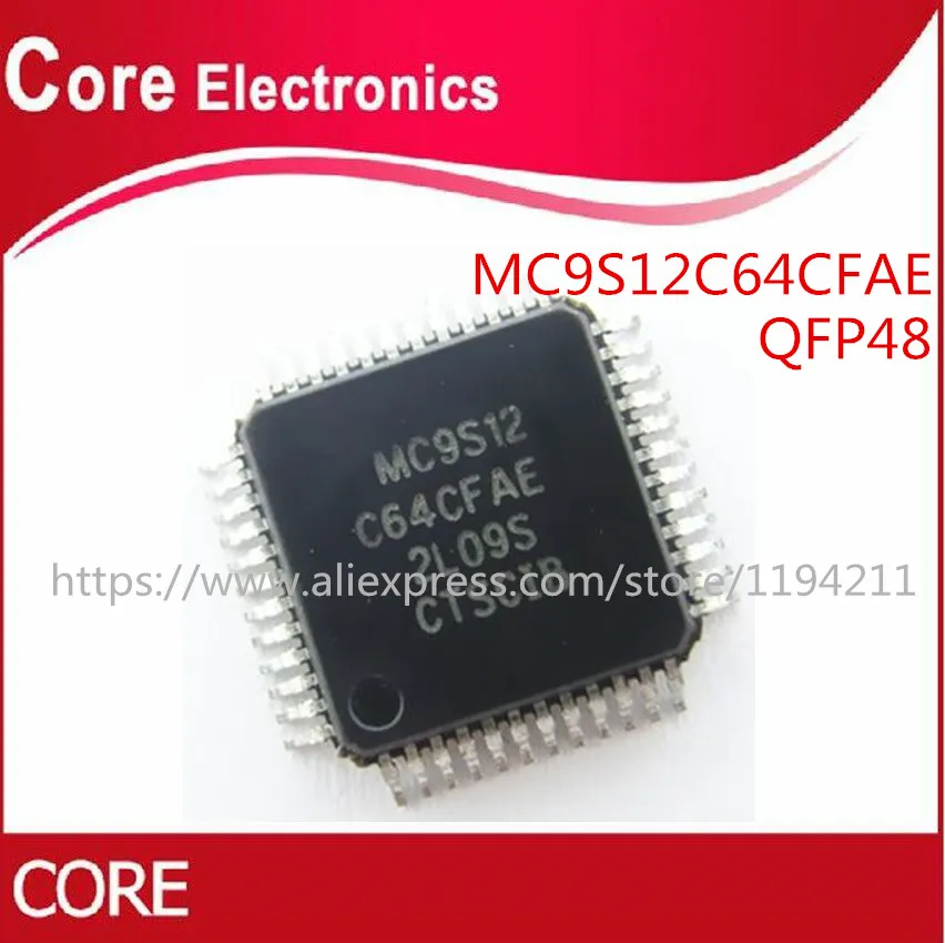 50 pièces/lot, FLASH 9S12C64 48LQFP HCS12 MCU 16bit 64 ko 48LQFP