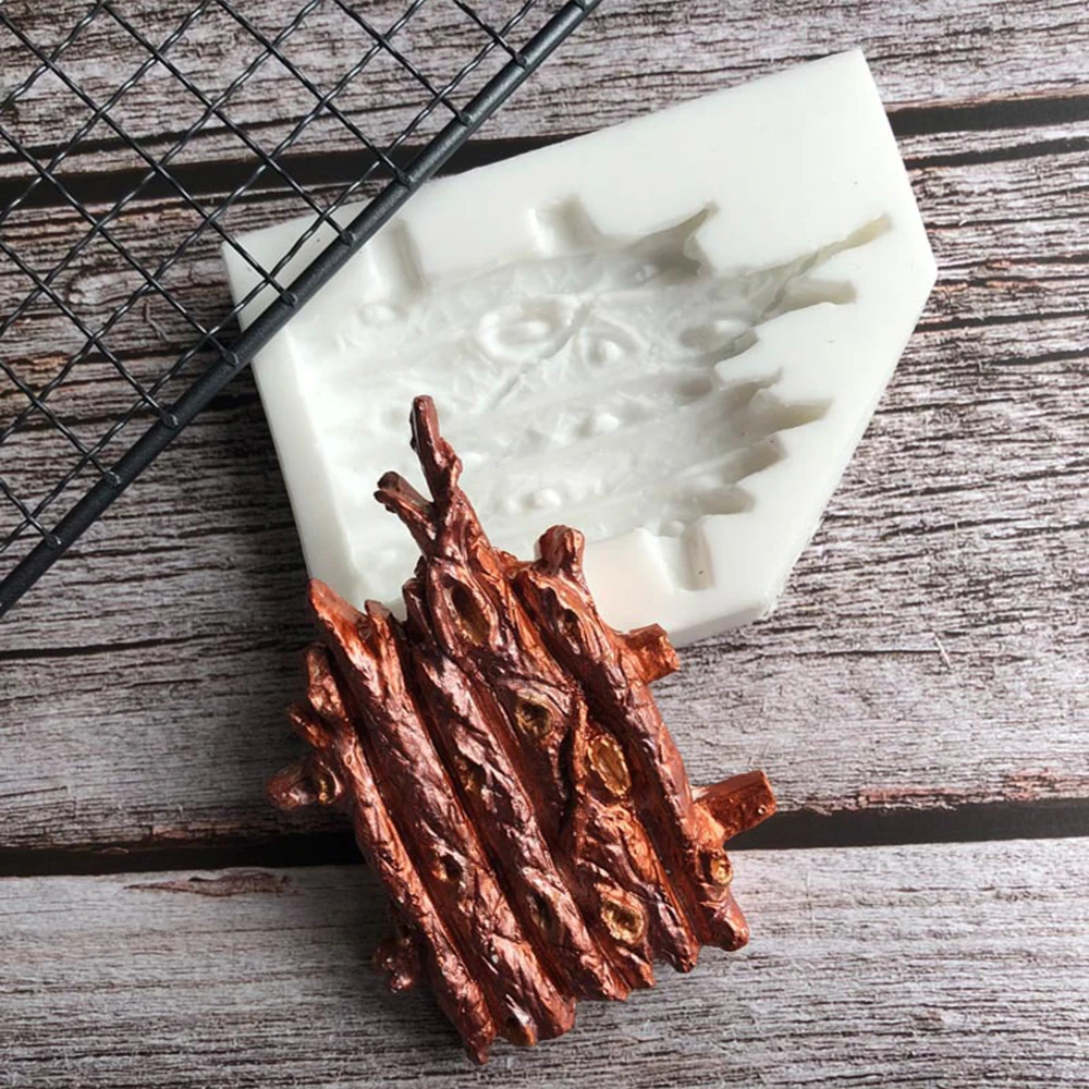 New 3D Bamboo Fence Silicone Mold Cake Border Fondant DIY Sugarcraft