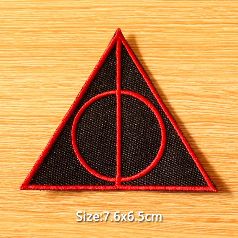 DIY на липучке странные вещи Deathly Hallows Гарри патч, вышитые патчи для Одежда из железа на нашивках одежда в полоску