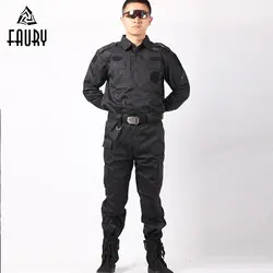Военная форма 2018 Тактический Армии одежда безопасности костюмы охранник черный боевой Униформа CS Боевая куртка + брюки для девочек
